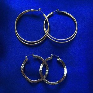 Lia Sophia Hoop Earrings - Gold & Silver